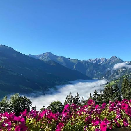 Ferienhaus Zillertal Panorama Blick Balkon Sauna Zellberg Exterior photo