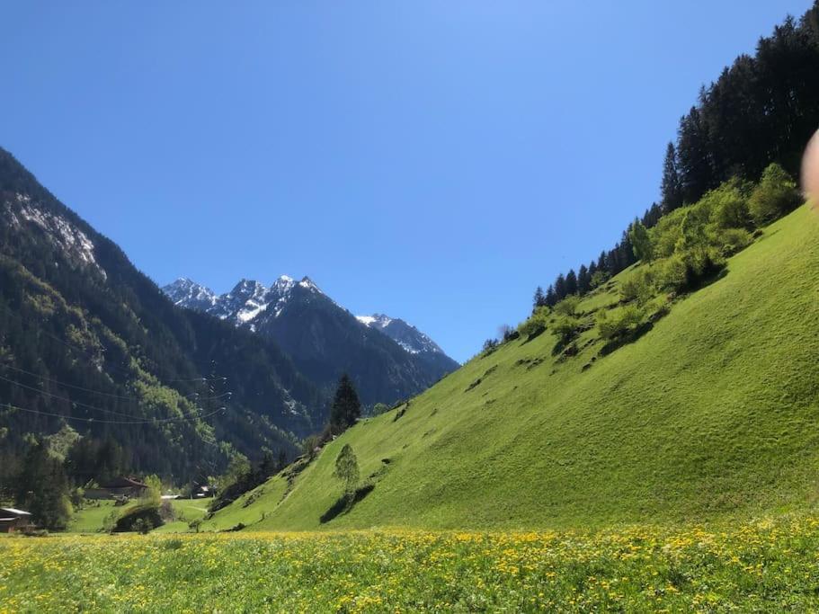 Ferienhaus Zillertal Panorama Blick Balkon Sauna Zellberg Exterior photo