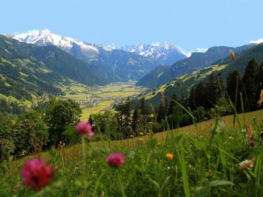 Ferienhaus Zillertal Panorama Blick Balkon Sauna Zellberg Exterior photo
